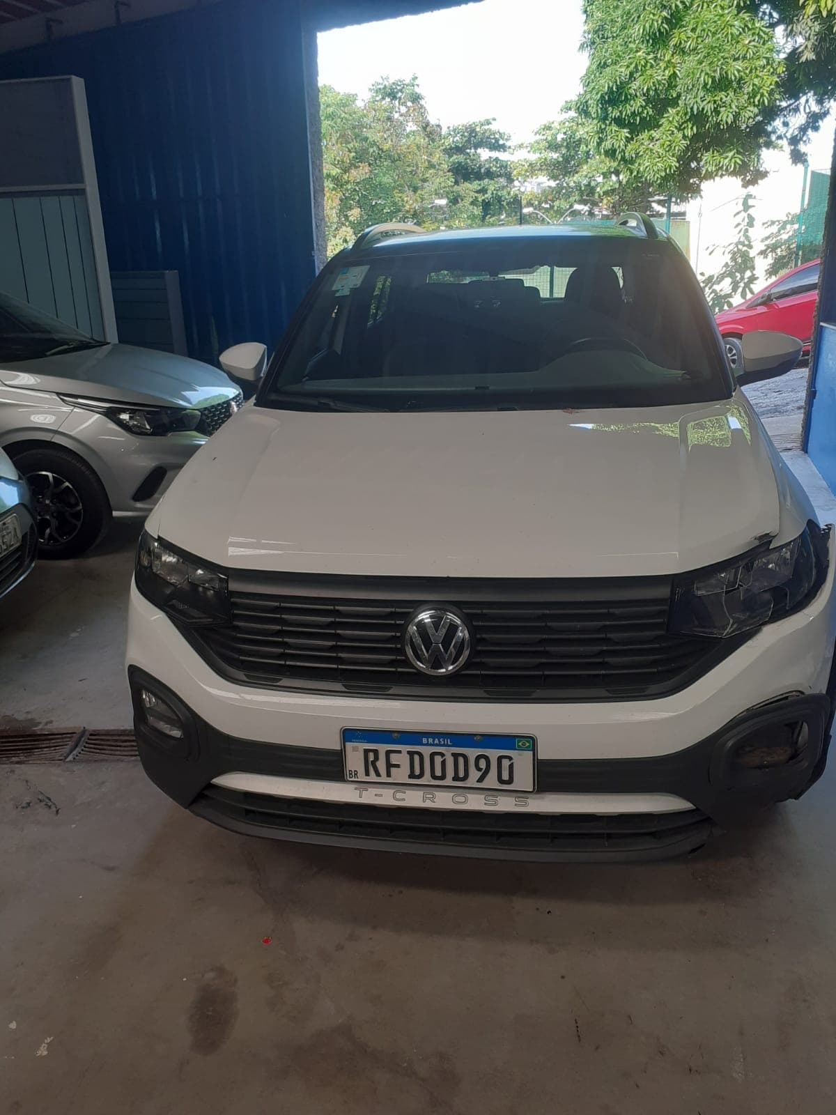 Antes — VW T-Cross — Reparo frontal completo